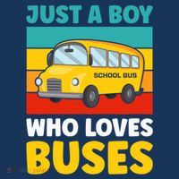 Just a Boy who loves Buses School Bus Mousepad thumb 1