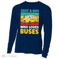 Just a Boy who loves Buses School Bus Cooling Performance Long Sleeve Crew thumb 0