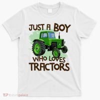 Just A Boy Who Loves Tractors T Farm Birthday Gift T-Shirt thumb 0