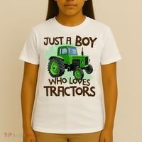 Just A Boy Who Loves Tractors T Farm Birthday Gift T-Shirt thumb 4