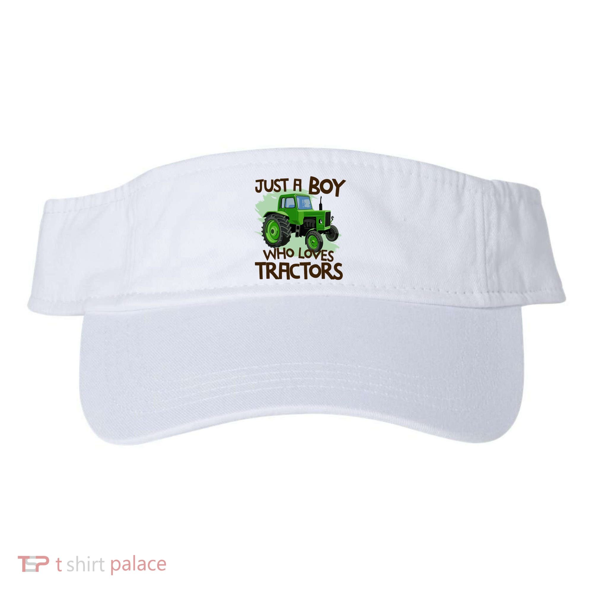 Just A Boy Who Loves Tractors T Farm Birthday Gift Visor