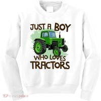 Just A Boy Who Loves Tractors T Farm Birthday Gift Kids Sweatshirt thumb 0
