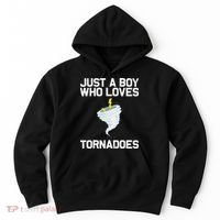 Just A Boy Who Loves Tornadoes Tornado Meteorologist Hoodie thumb 0