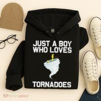 Just A Boy Who Loves Tornadoes Tornado Meteorologist Hoodie thumb 4