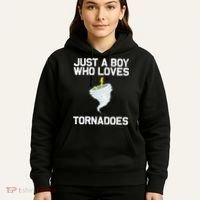 Just A Boy Who Loves Tornadoes Tornado Meteorologist Hoodie thumb 5