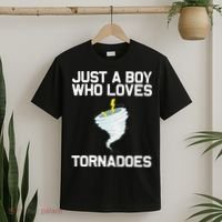 Just A Boy Who Loves Tornadoes Tornado Meteorologist T-Shirt thumb 2