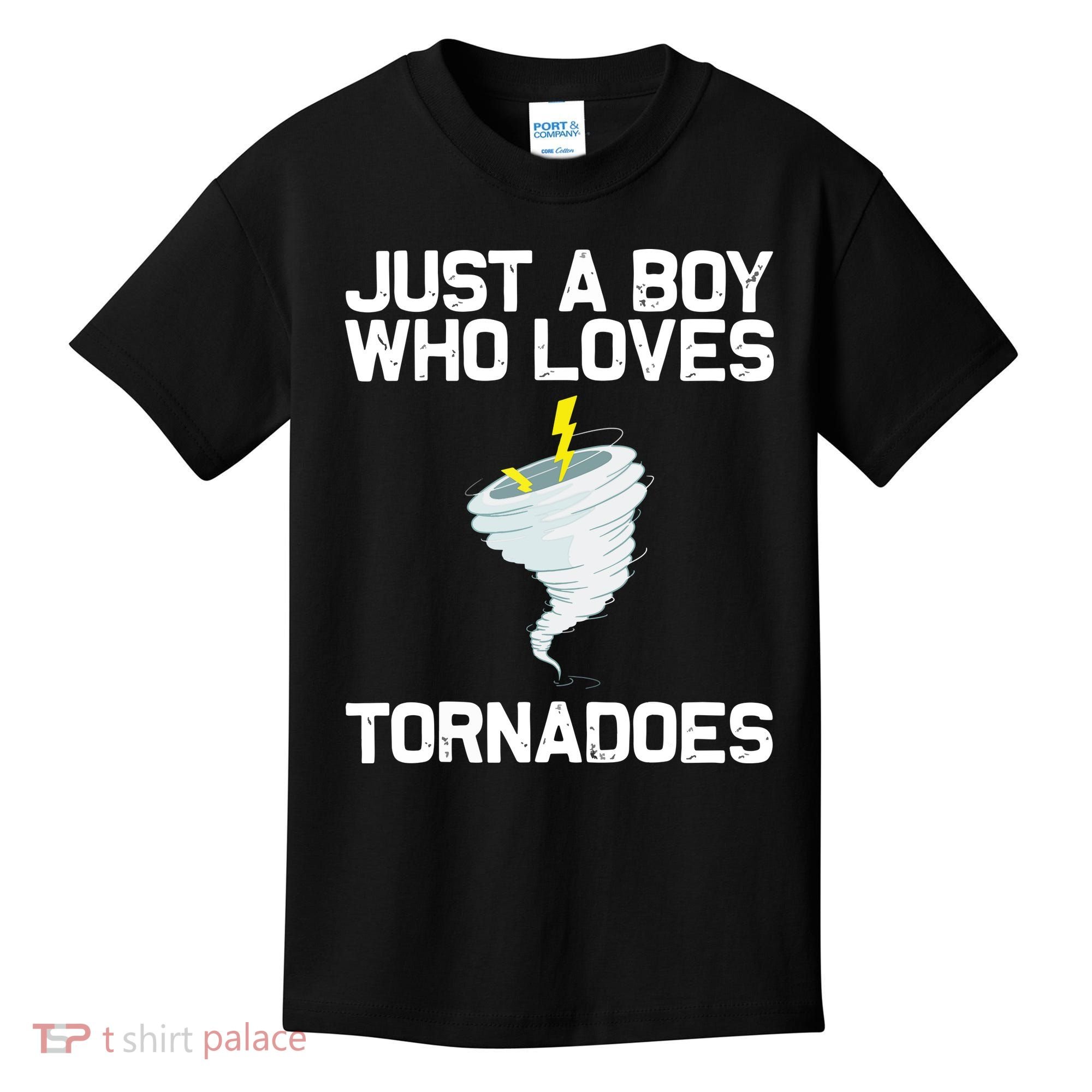 Just A Boy Who Loves Tornadoes Tornado Meteorologist Kids T-Shirt
