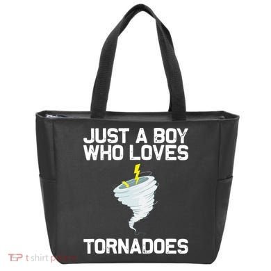 Just A Boy Who Loves Tornadoes Tornado Meteorologist Tote Bag