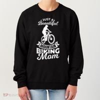 Just A Beautiful Mountain Biking Mom Meaningful Gift Women's Sweatshirt thumb 0