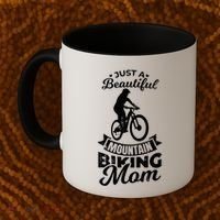 Just A Beautiful Mountain Biking Mom Meaningful Gift Coffee Mug thumb 2