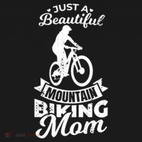 Just A Beautiful Mountain Biking Mom Meaningful Gift Women's Hoodie thumb 2