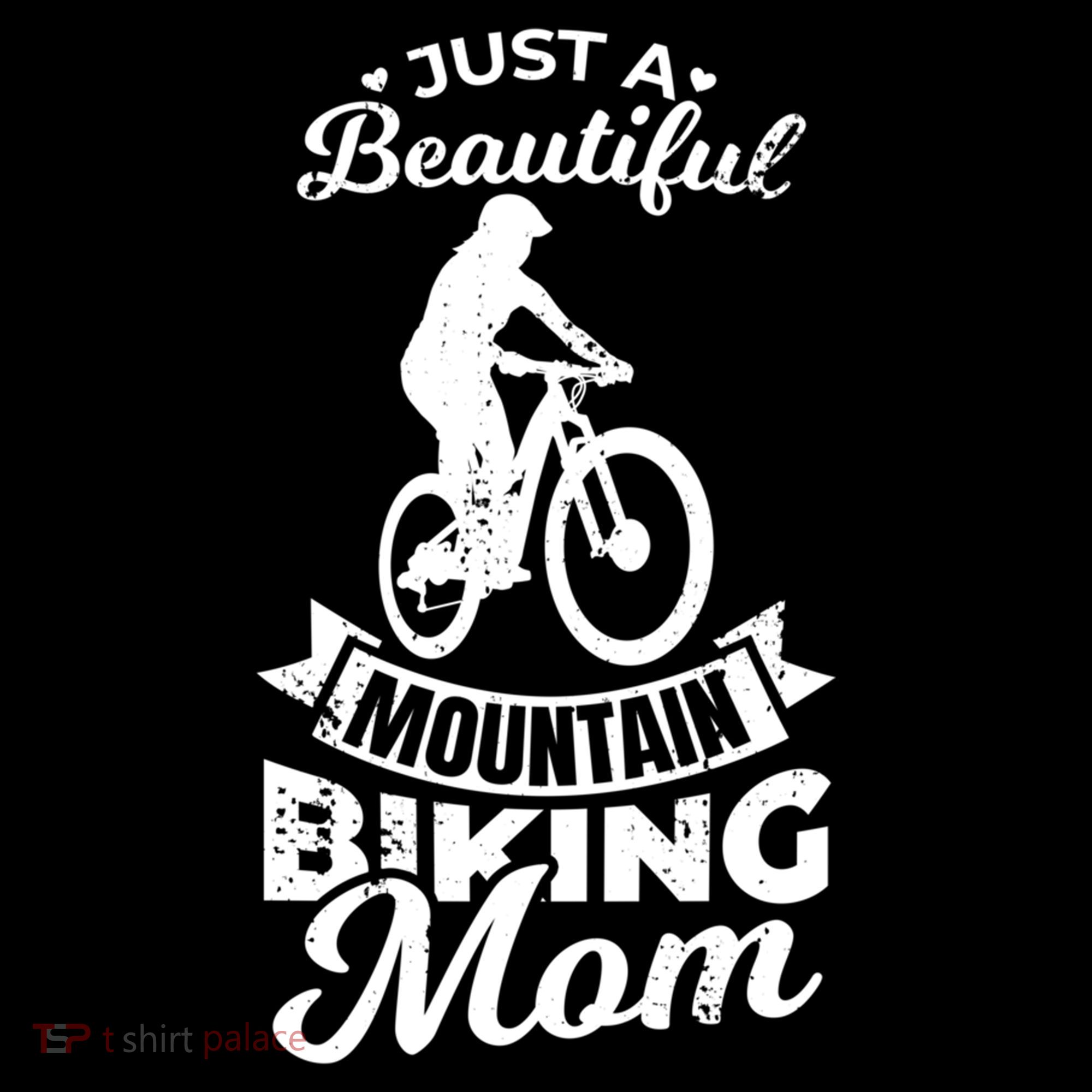 Just A Beautiful Mountain Biking Mom Meaningful Gift Women's Hoodie