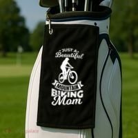 Just A Beautiful Mountain Biking Mom Meaningful Gift Golf Towel thumb 2