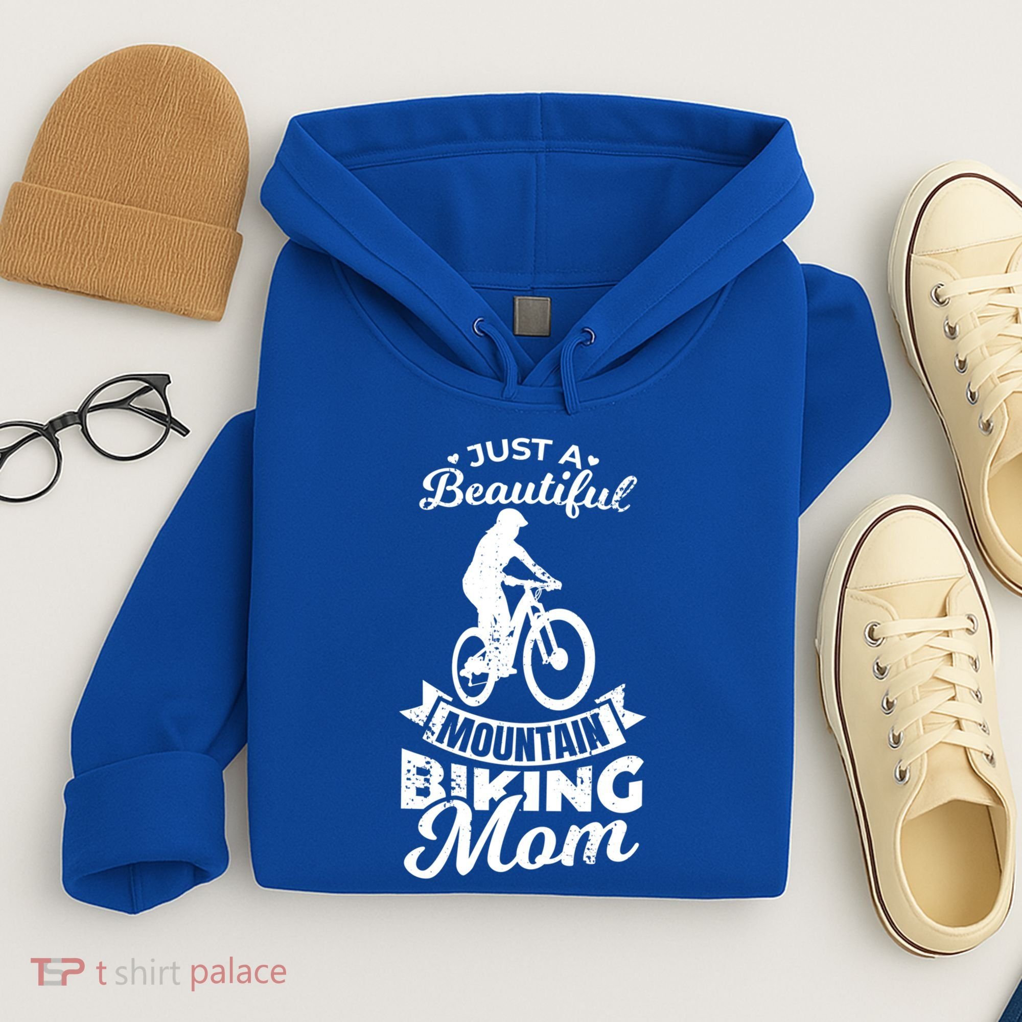 Just A Beautiful Mountain Biking Mom Meaningful Gift Hoodie
