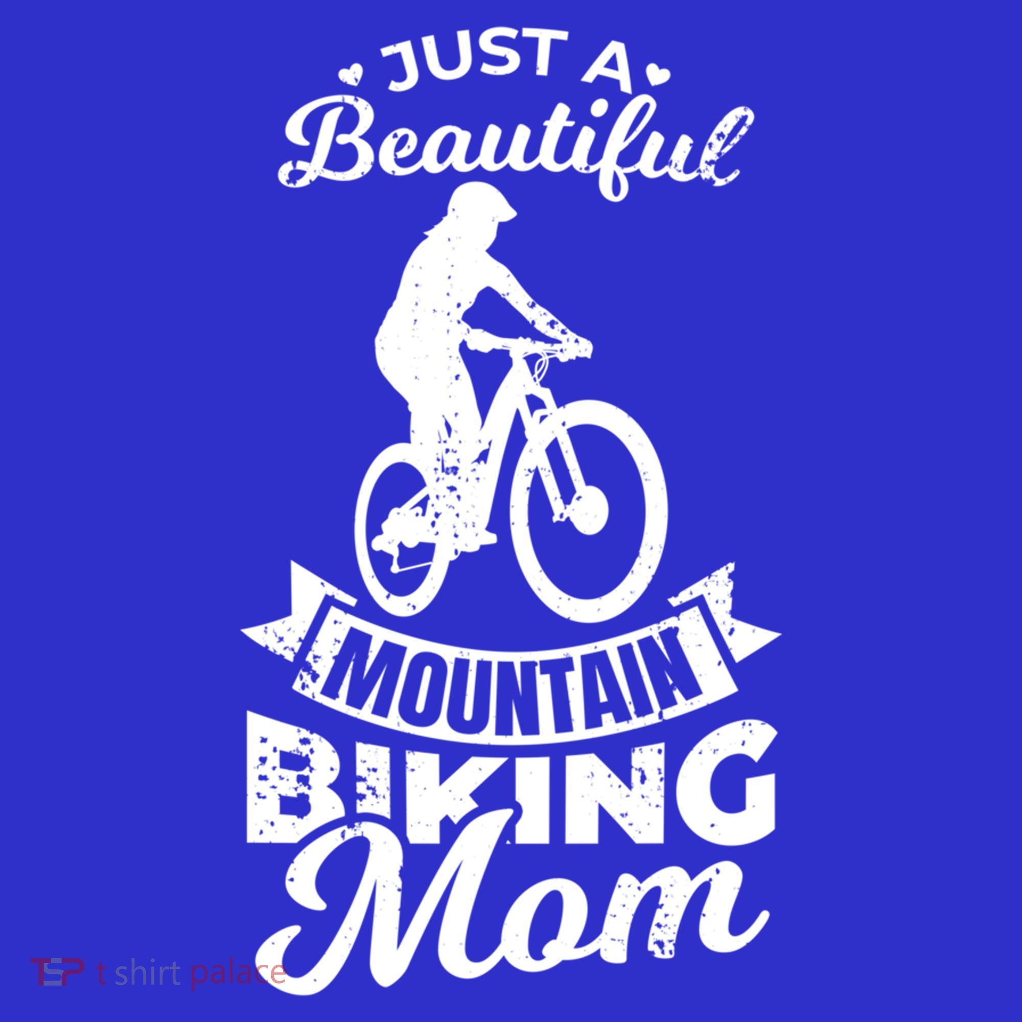 Just A Beautiful Mountain Biking Mom Meaningful Gift Long Sleeve Shirt