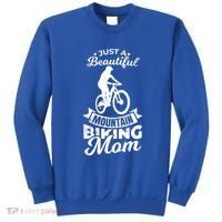 Just A Beautiful Mountain Biking Mom Meaningful Gift Sweatshirt thumb 0