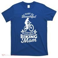 Just A Beautiful Mountain Biking Mom Meaningful Gift T-Shirt thumb 0