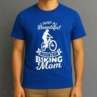 Just A Beautiful Mountain Biking Mom Meaningful Gift T-Shirt thumb 3