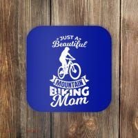 Just A Beautiful Mountain Biking Mom Meaningful Gift Coaster thumb 0
