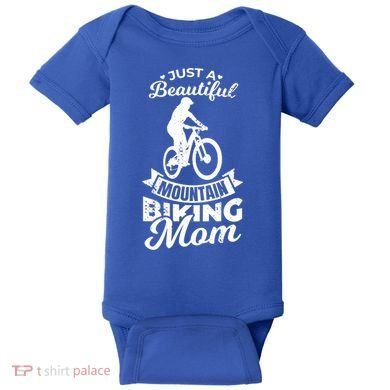 Just A Beautiful Mountain Biking Mom Meaningful Gift Baby Bodysuit