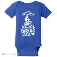 Just A Beautiful Mountain Biking Mom Meaningful Gift Baby Bodysuit thumb 0