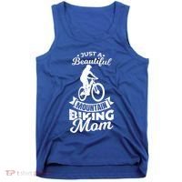 Just A Beautiful Mountain Biking Mom Meaningful Gift Tank Top thumb 0