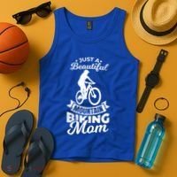 Just A Beautiful Mountain Biking Mom Meaningful Gift Tank Top thumb 4