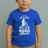 Just A Beautiful Mountain Biking Mom Meaningful Gift Toddler T-Shirt thumb 2