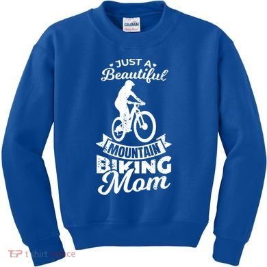 Just A Beautiful Mountain Biking Mom Meaningful Gift Kids Sweatshirt