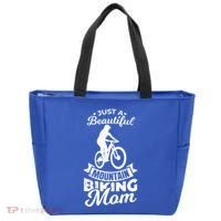 Just A Beautiful Mountain Biking Mom Meaningful Gift Tote Bag thumb 0
