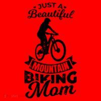 Just A Beautiful Mountain Biking Mom Meaningful Gift Santa Hat thumb 1