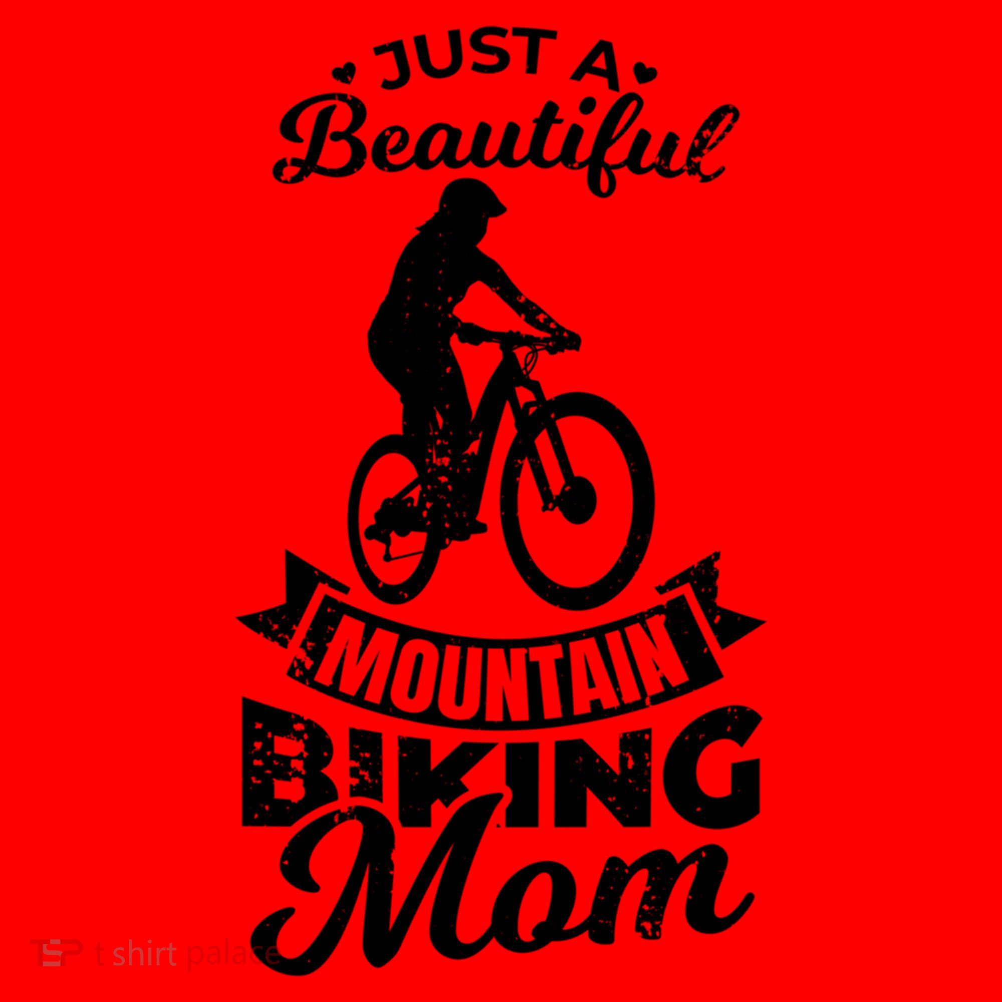Just A Beautiful Mountain Biking Mom Meaningful Gift Santa Hat
