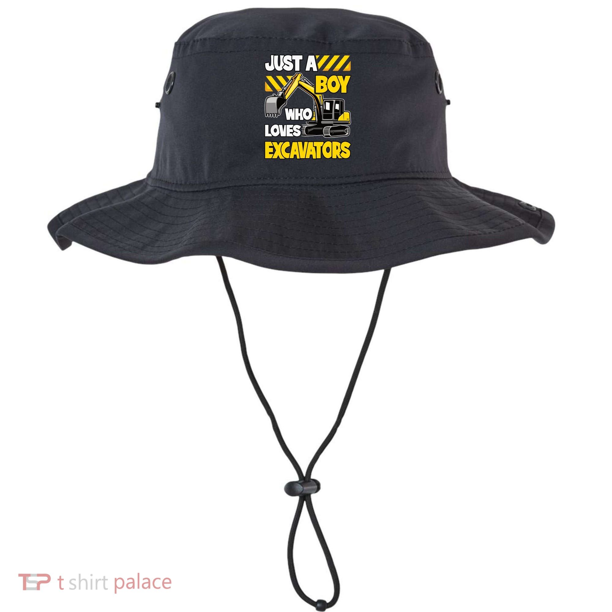 Just A Boy Who Loves Excavators Construction Vehicle Bucket Hat