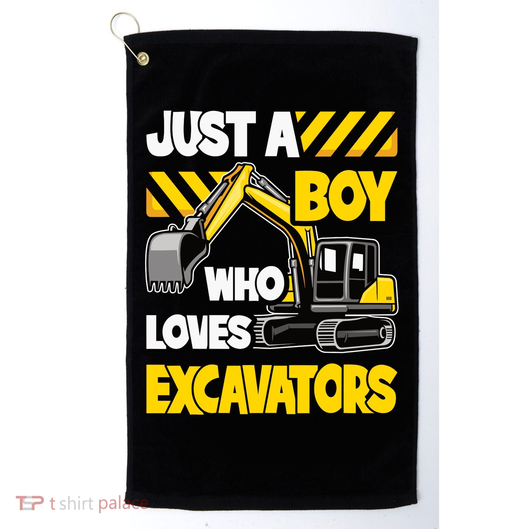 Just A Boy Who Loves Excavators Construction Vehicle Golf Towel