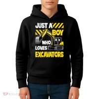 Just A Boy Who Loves Excavators Construction Vehicle Kids Hoodie thumb 4