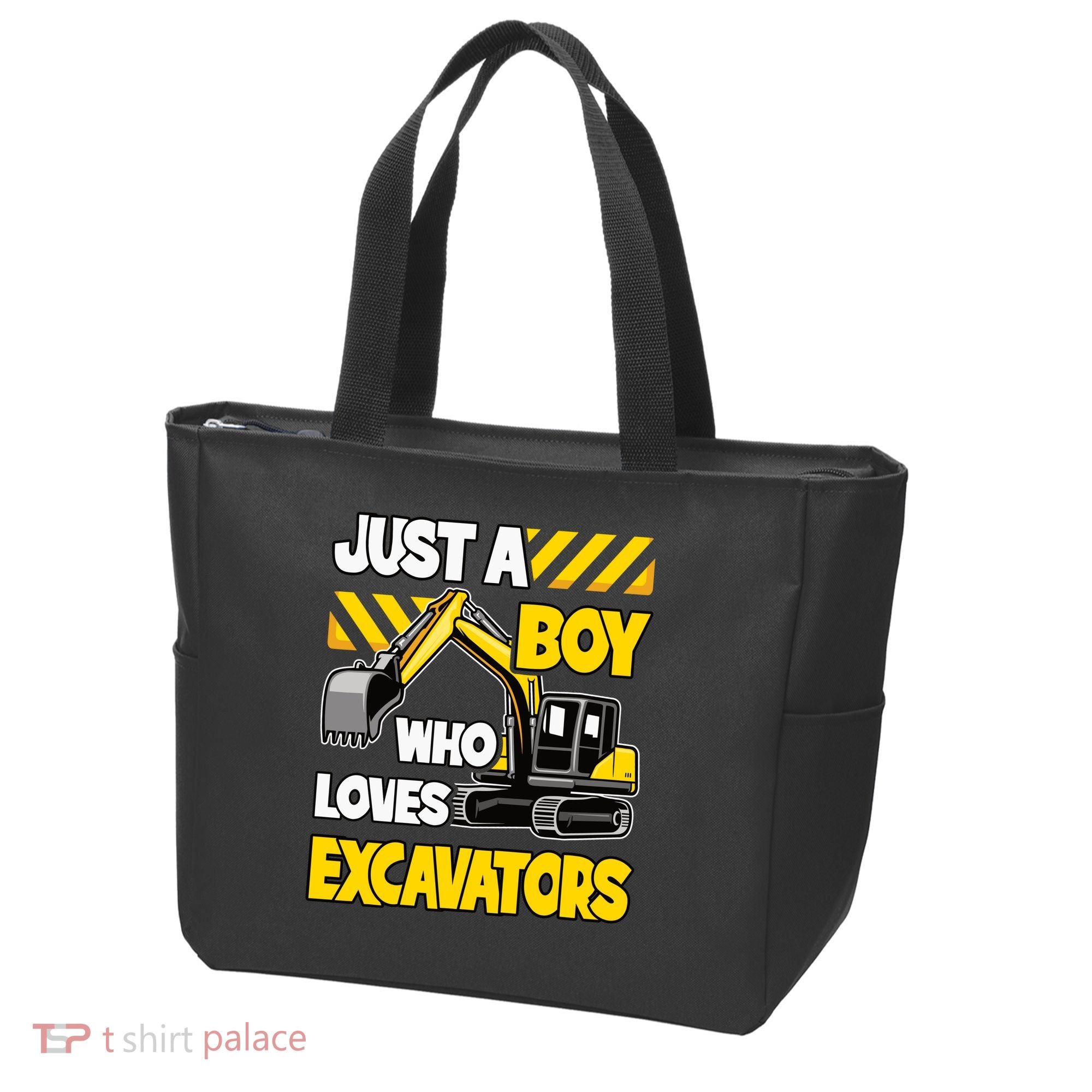 Just A Boy Who Loves Excavators Construction Vehicle Tote Bag