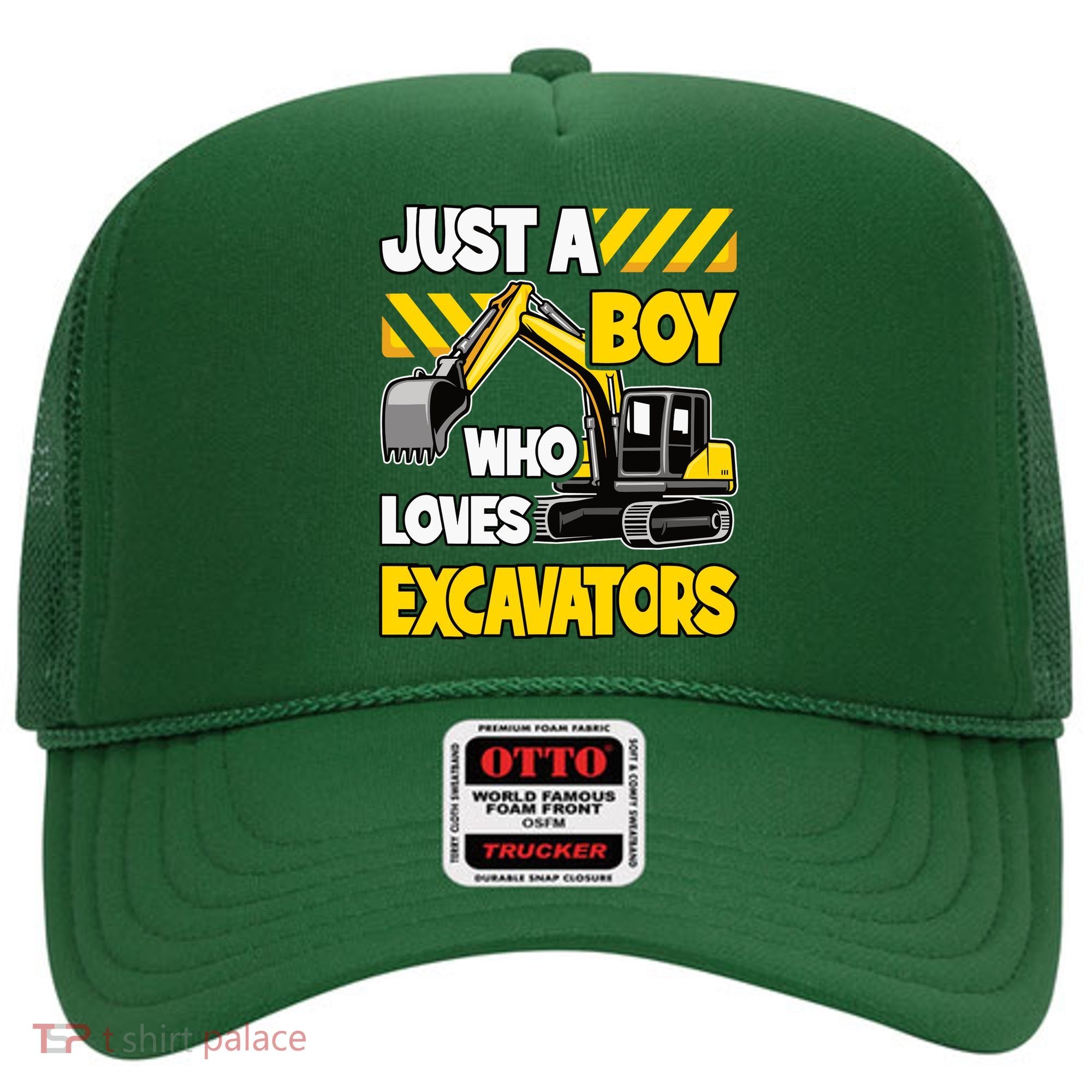 Just A Boy Who Loves Excavators Construction Vehicle Hat