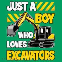 Just A Boy Who Loves Excavators Construction Vehicle Hat thumb 2
