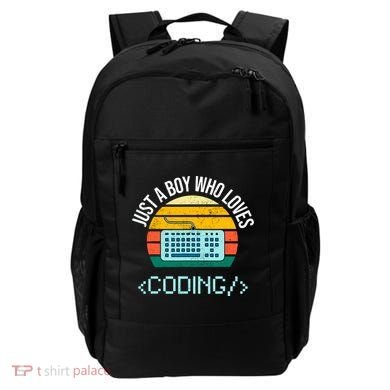 Just A Boy Who Loves Coding Computer Funny Backpack