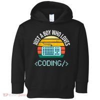 Just A Boy Who Loves Coding Computer Funny Toddler Hoodie thumb 0