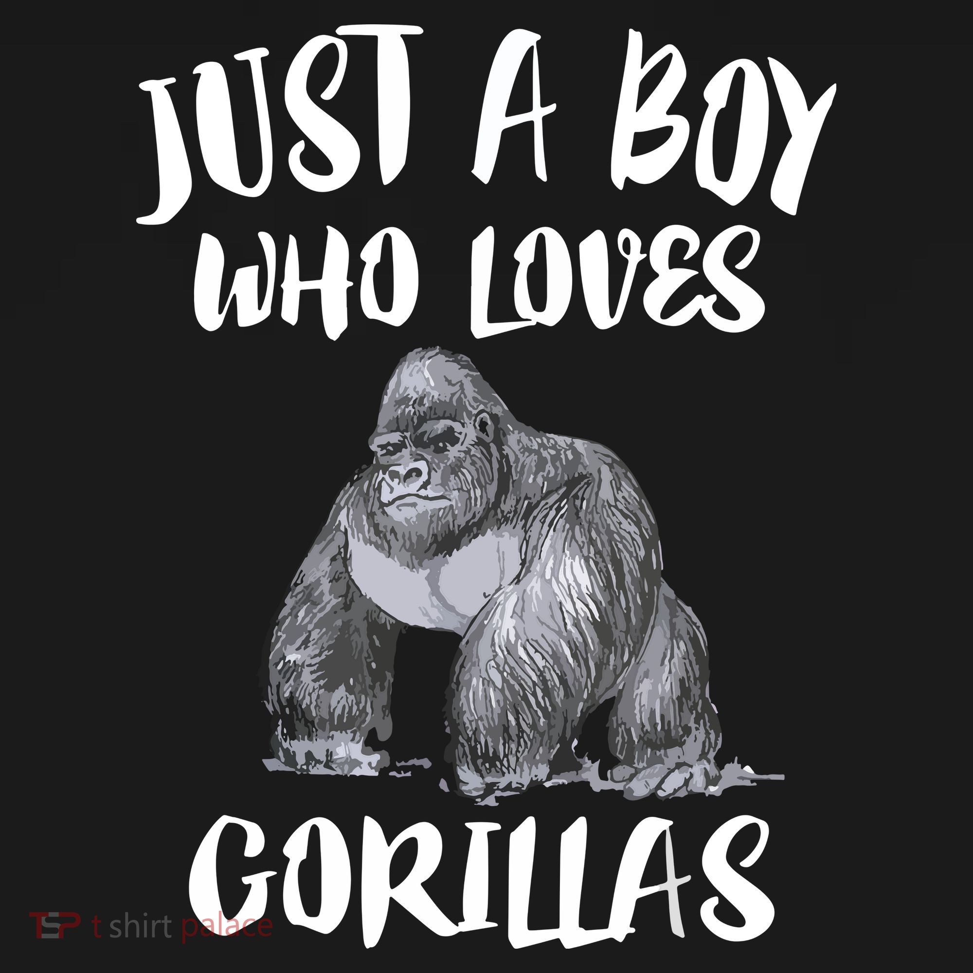 Just A Boy Who Loves Gorillas, Gorilla Lover Gift Coaster