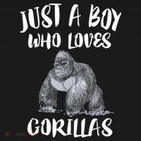 Just A Boy Who Loves Gorillas, Gorilla Lover Gift Polo thumb 3