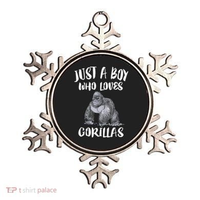 Just A Boy Who Loves Gorillas, Gorilla Lover Gift Ornament