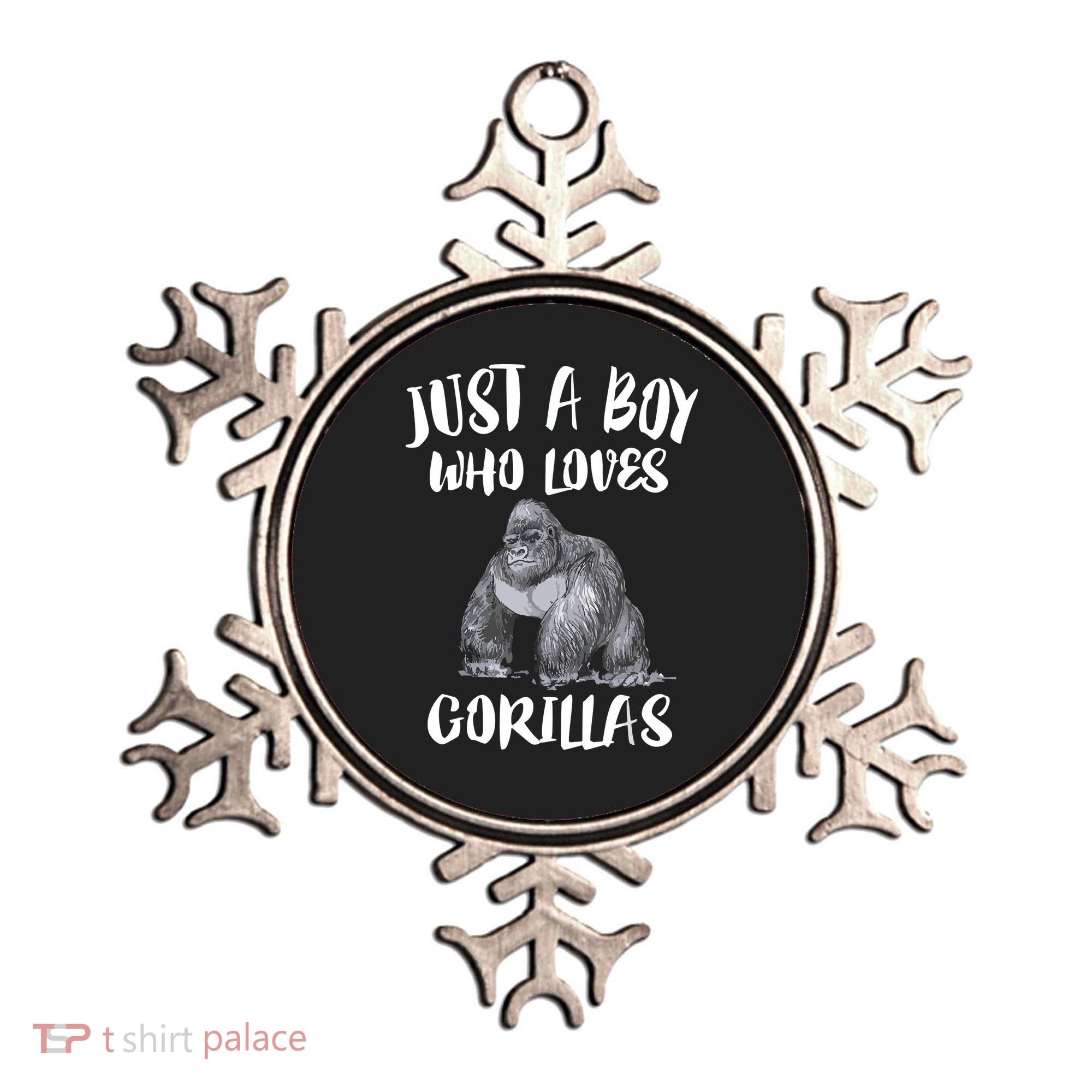 Just A Boy Who Loves Gorillas, Gorilla Lover Gift Ornament