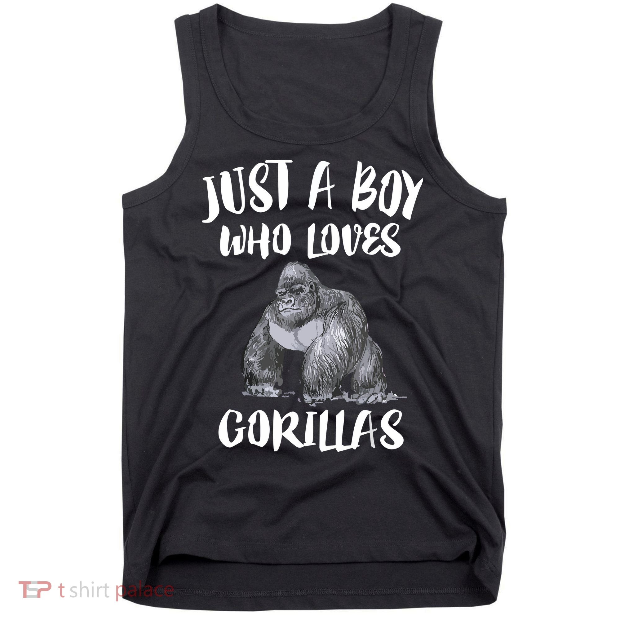 Just A Boy Who Loves Gorillas, Gorilla Lover Gift Tank Top