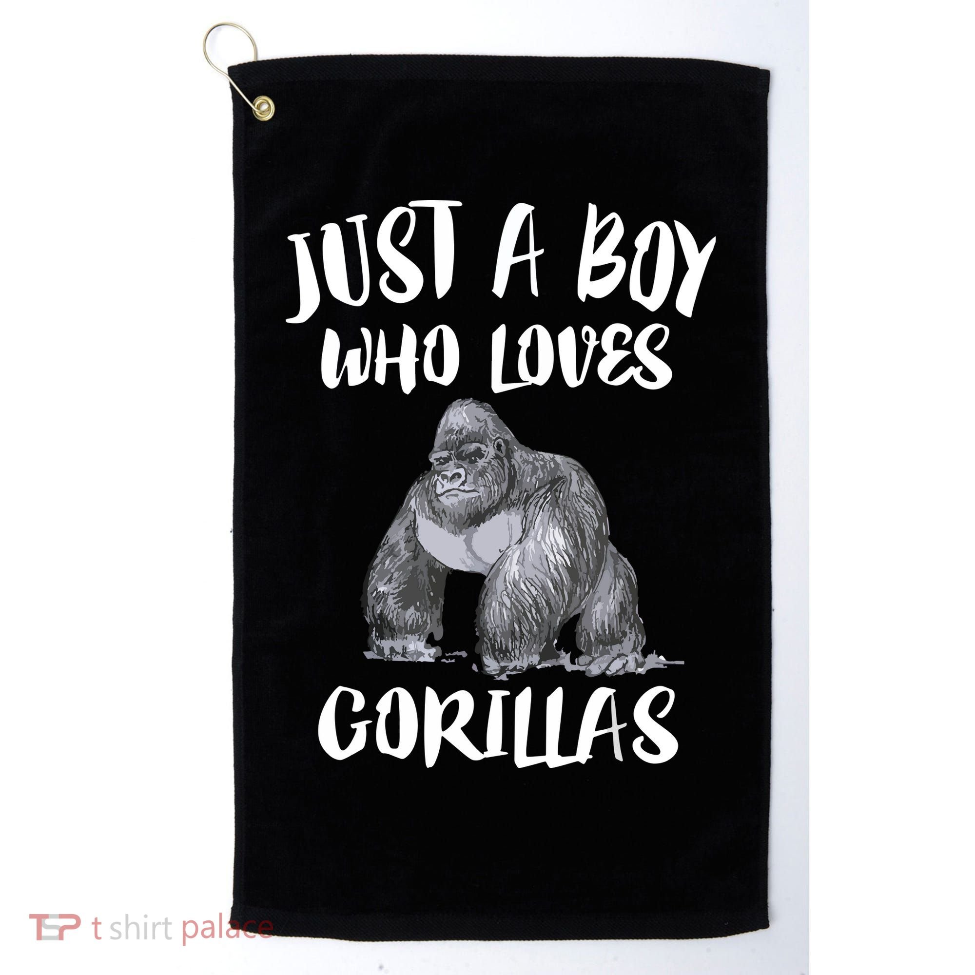 Just A Boy Who Loves Gorillas, Gorilla Lover Gift Golf Towel