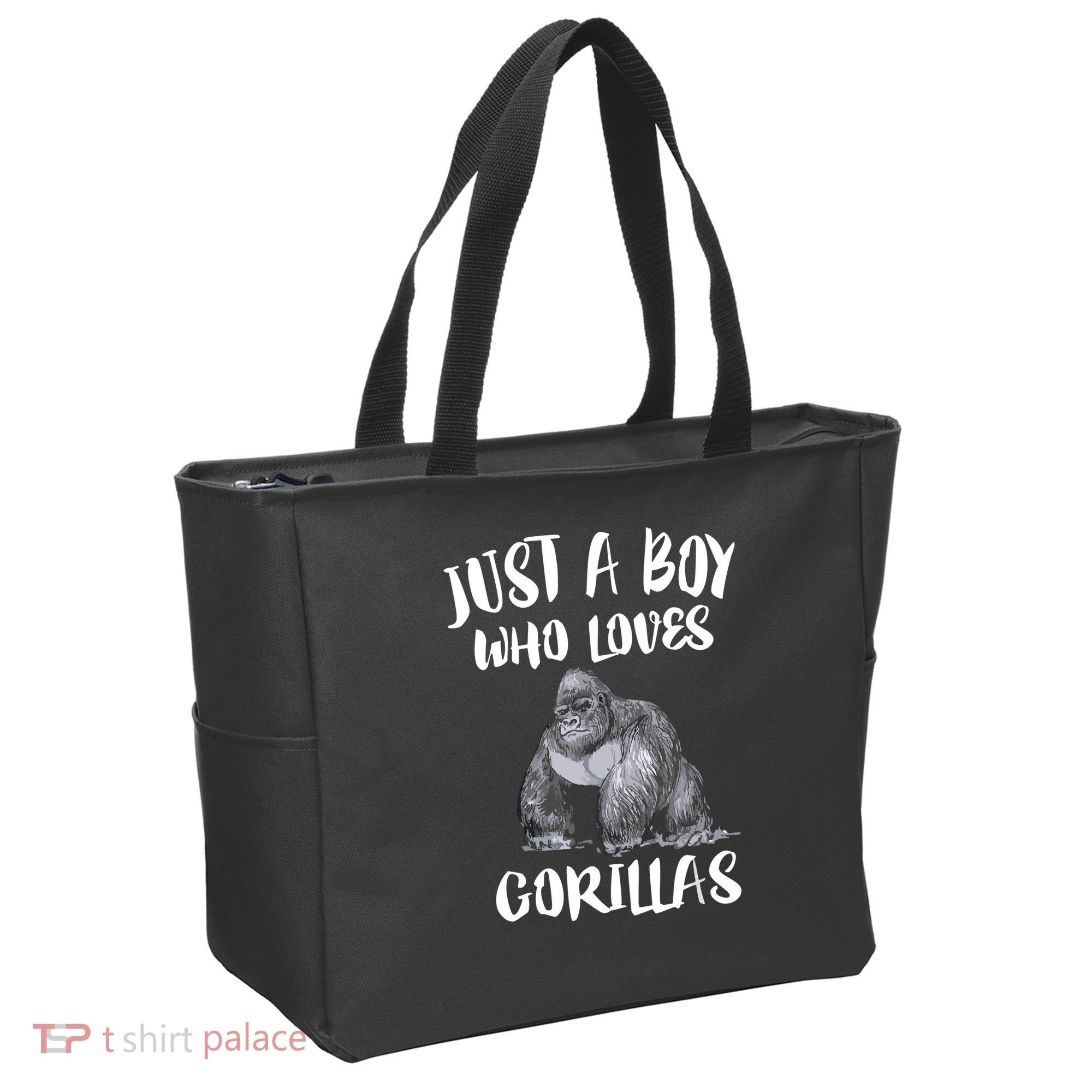 Just A Boy Who Loves Gorillas, Gorilla Lover Gift Tote Bag