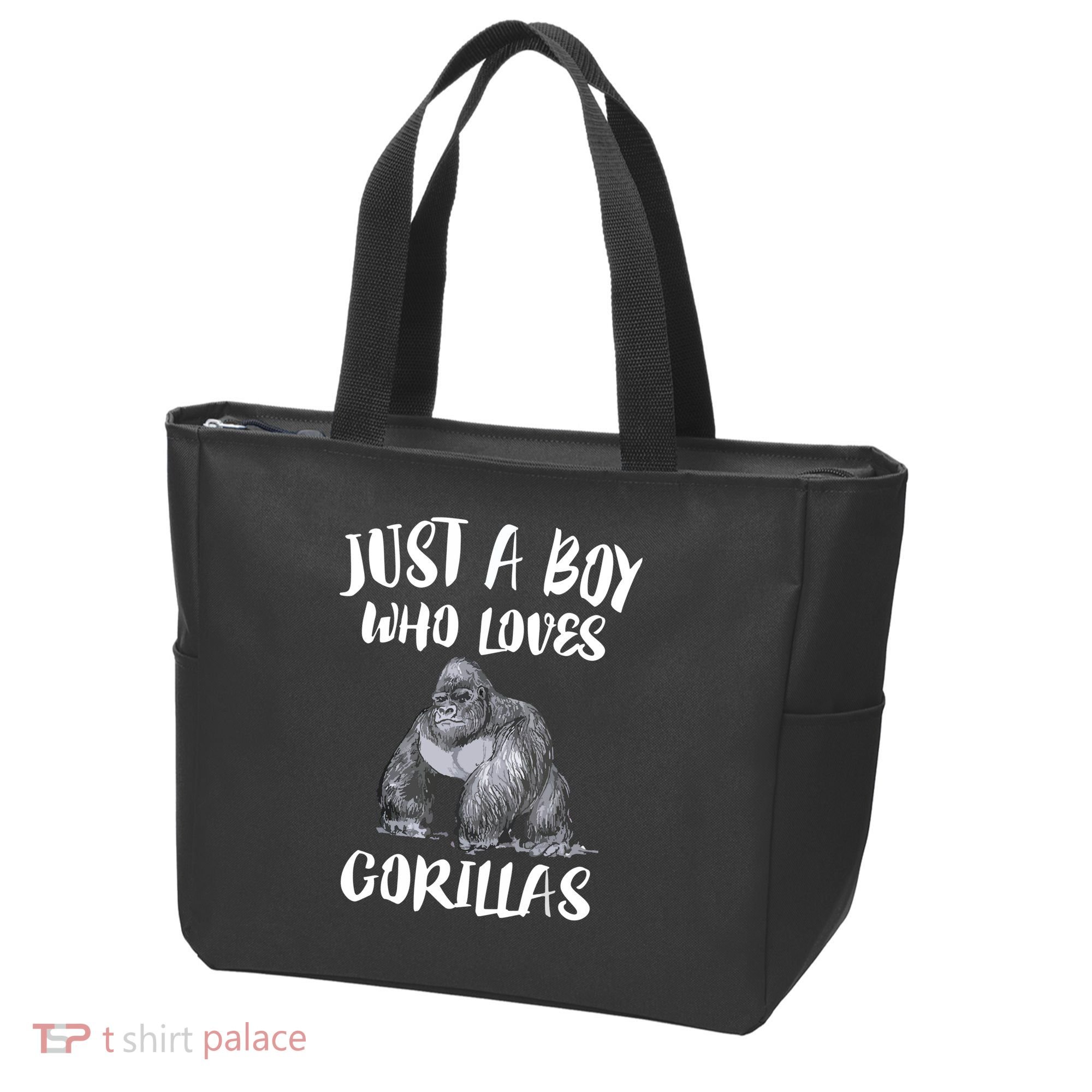 Just A Boy Who Loves Gorillas, Gorilla Lover Gift Tote Bag