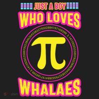 Just A Boy Who Loves Pi Whales Pi Day Golf Towel thumb 3