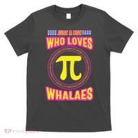 Just A Boy Who Loves Pi Whales Pi Day T-Shirt thumb 0